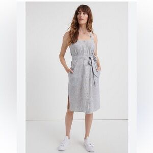 Lucky Brand Lana Button Front Dress in Blue Multi, Size: S